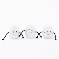 ZippyPaws Holiday Miniz Marshmellows Interactive Dog Squeaker Toy 3 Pack image