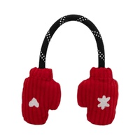 ZippyPaws Holiday RopeTugz: Mittens Interactive Durable Pet Dog Squeaker Toy image