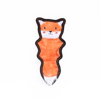 ZippyPaws Z-Stitch Skinny Peltz: Fox Interactive Durable Pet Dog Toy image