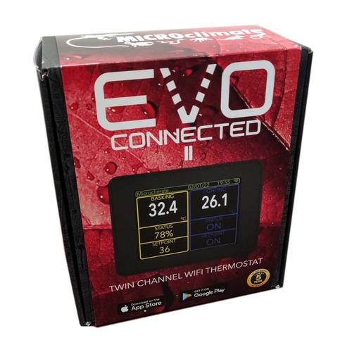 Microclimate EVO Connected II Twin Channel WiFi Thermostat for Reptile Encl