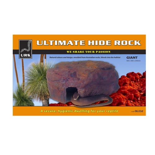 URS Ultimate Hide Rock Reptile Hygienic Dwelling Resting Place Giant