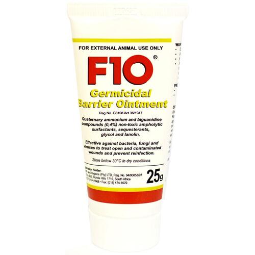 F10 Germicidal Barrier Ointment Dogs Cats & Horses Treatment 25g