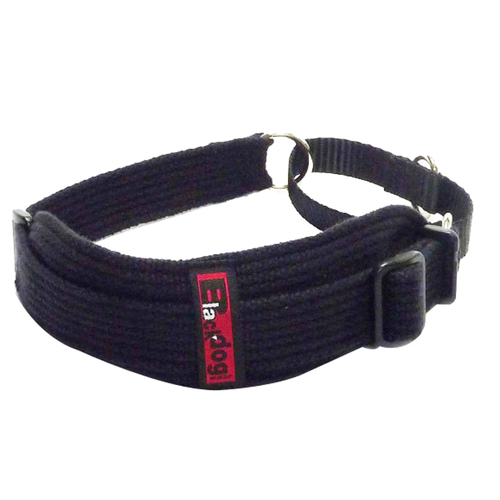 Black Dog Sight Hound Adjustable Dog Collar Black 36-46cm