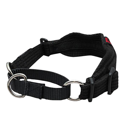 Black Dog Whippet Adjustable Dog Collar Black 28-36cm