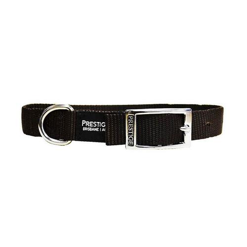 Prestige Pet Single Layer Nylon Adjustable Dog Collar Brown 3/4 Inch x 30cm
