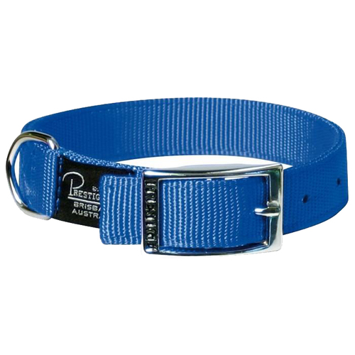 Prestige Pet Double Layer Nylon Adjustable Dog Collar Blue 41cm