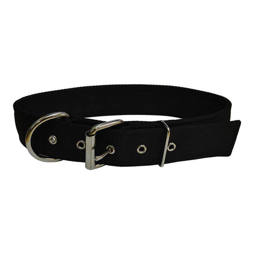 Prestige Pet Wide Nylon Adjustable Dog Collar Black 51cm