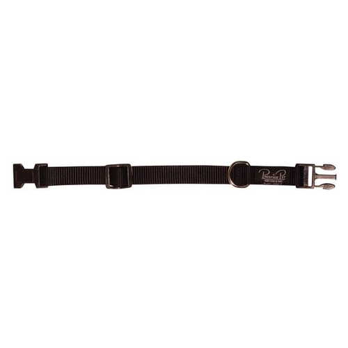Prestige Pet 3/4 Inch Adjustable Nylon Dog Collar Black 23-33cm