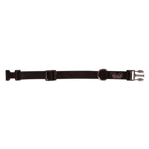 Prestige Pet 3/4 Inch Adjustable Nylon Dog Collar Black 23-33cm