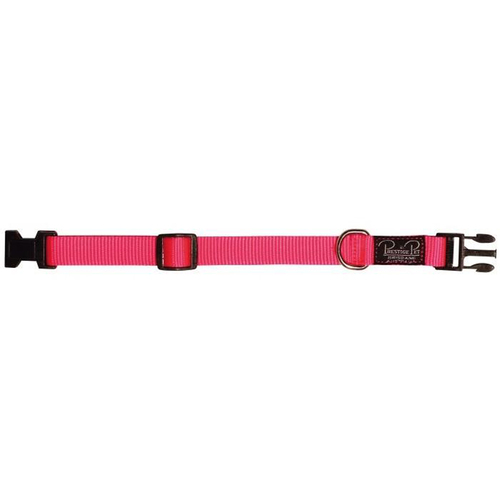 Prestige Pet 3/4 Inch Adjustable Nylon Dog Collar Hot Pink 23-33cm