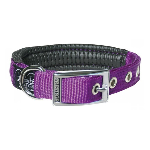 Prestige Pet Soft Padded Adjustable Dog Collar Purple 3/4 Inch x 36cm