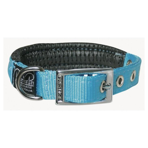 Prestige Pet Soft Padded Adjustable Dog Collar Turquoise 3/4 Inch x 36cm
