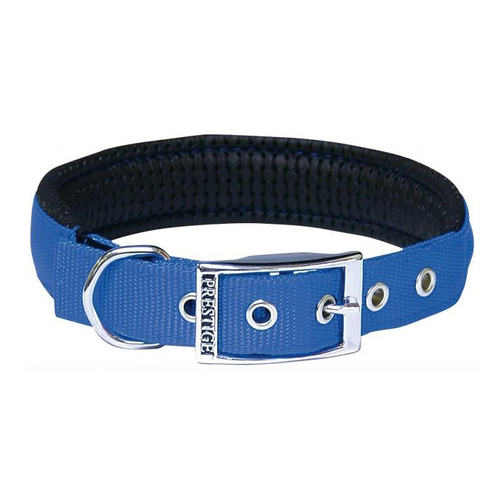 Prestige Pet Soft Padded Adjustable Dog Collar Blue 1 Inch x 51cm