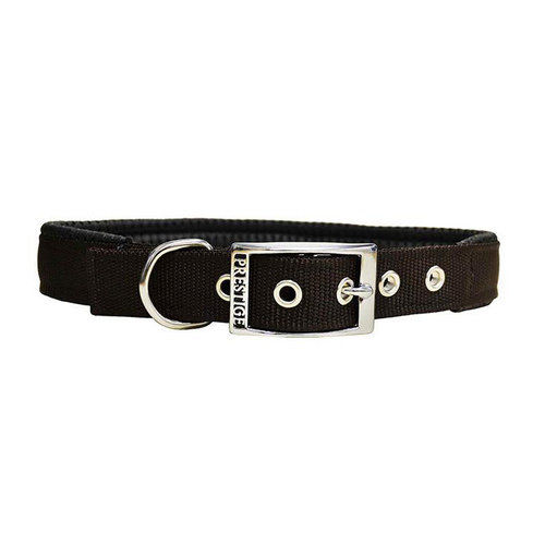 Prestige Pet Soft Padded Adjustable Dog Collar Brown 1 Inch x 51cm