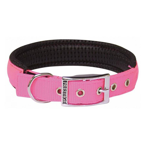 Prestige Pet Soft Padded Adjustable Dog Collar Hot Pink 1 Inch x 51cm