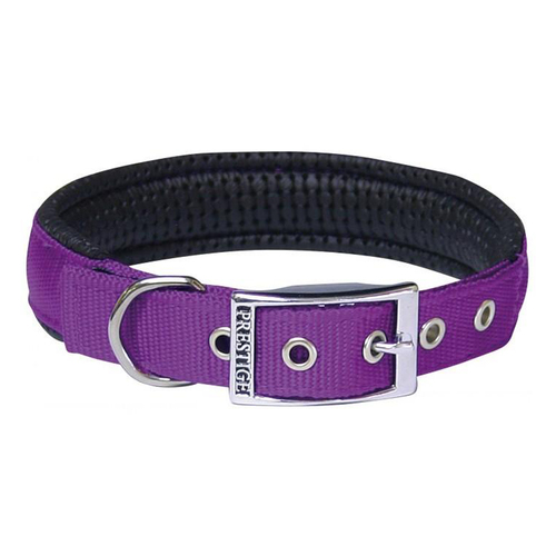 Prestige Pet Soft Padded Adjustable Dog Collar Purple 1 Inch x 51cm