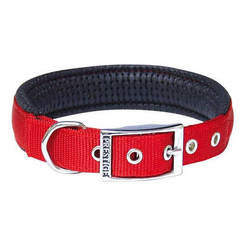 Prestige Pet Soft Padded Adjustable Dog Collar Red 1 Inch x 51cm