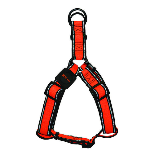 Scream Reflective Step In Dog Harness Loud Orange Small 2.0 x 43-59cm