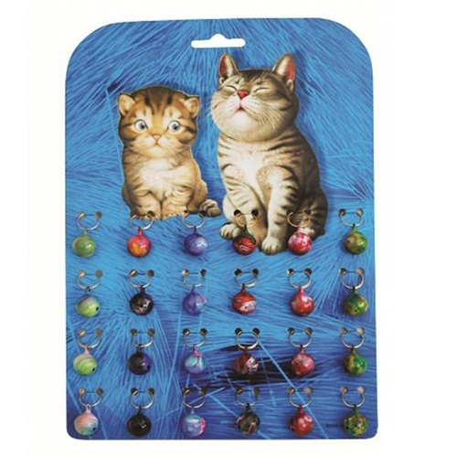 Prestige Pet Cat Bell Round Collar & Leash Accessories Card of 24 12mm