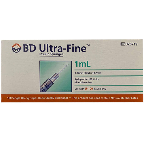 BD Medical Syringe 100 Units 1ml 29g x 12.7mm 326719