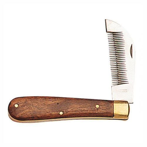 Prestige Pet Stainless Steel Thinning Knife Wooden Handle