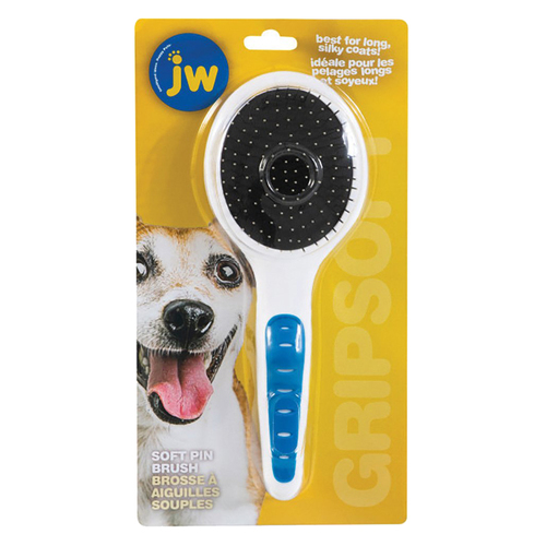 Gripsoft Large Soft Pin Brush Pet Grooming Tool for Dogs 23.5 x 9cm