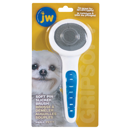 Gripsoft Soft Pin Slicker Brush Pet Grooming Tool for Dogs Small