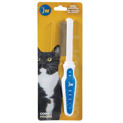 Gripsoft Cat Comb Pet Grooming Tool for Cats White Blue 22cm