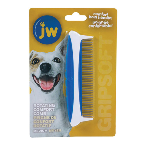 Gripsoft Rotating Comfort Comb Pet Grooming Tool for Dogs Medium 13cm