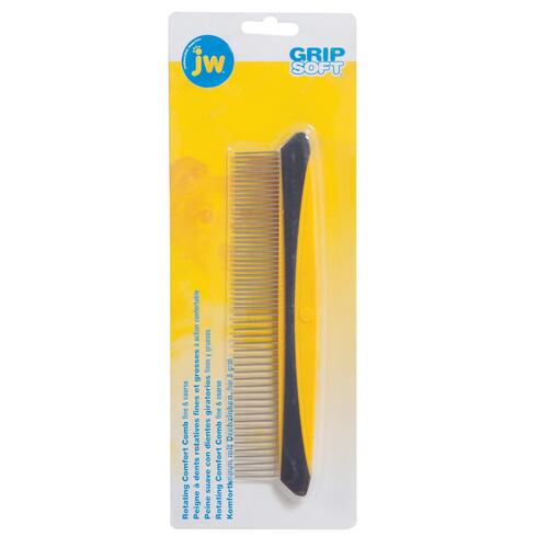 Gripsoft Rotating Comfort Grooming Comb for Dogs Fine & Coarse 20cm