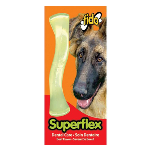 Fido Superflex Bone Dog Dental Chew Toy Beef Small