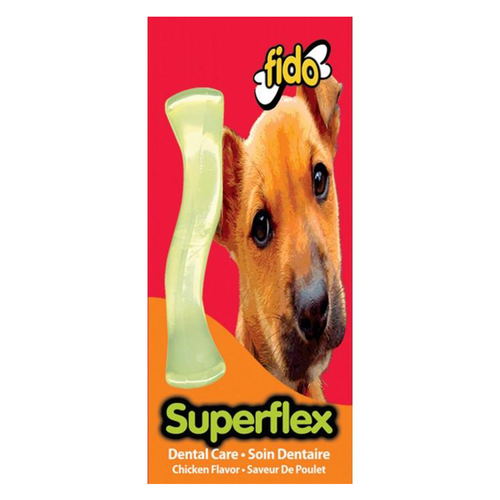 Fido Superflex Bone Dog Dental Chew Toy Chicken Small
