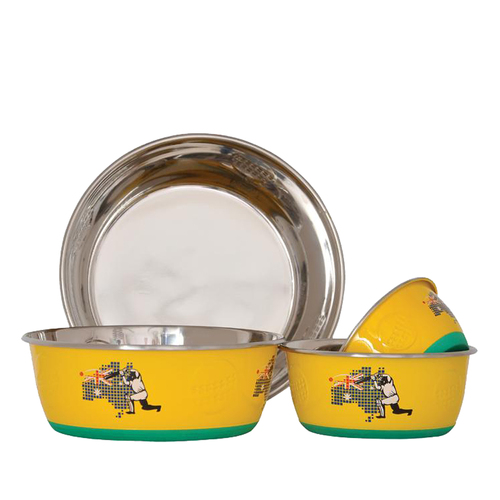 Zeez Sports Collection Cricket Stainless Steel Dog Bowls 473ml