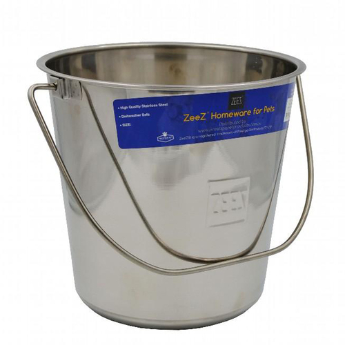 Zeez Stainless Steel Round Bucket Pail for Food & Water Carrier 8.5L