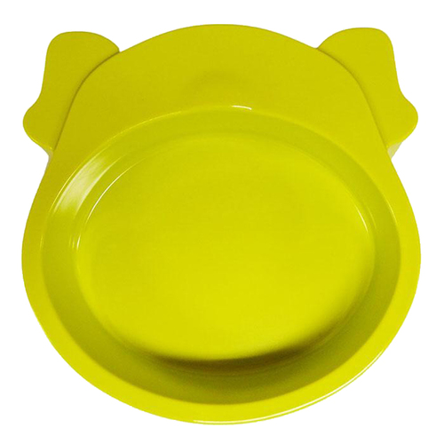 Scream Dog Face Heavy Duty Plastic Dog Bowl Loud Green 350ml