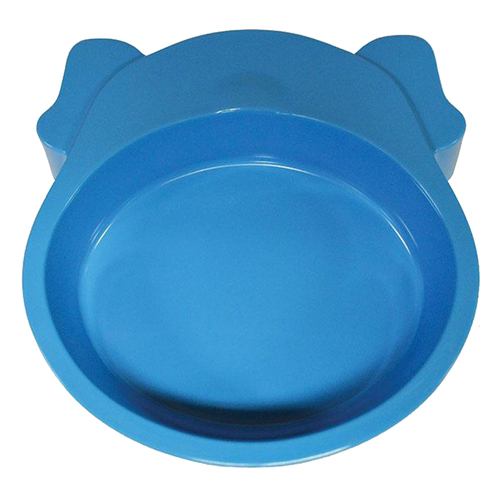 Scream Dog Face Heavy Duty Plastic Dog Bowl Loud Blue 350ml