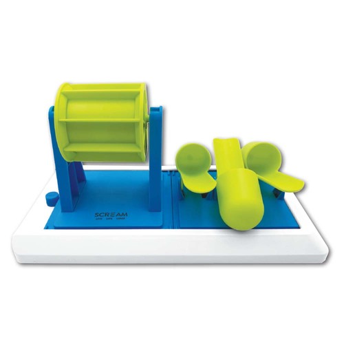 Scream Interactive Dog Fun Treat Barrel Loud Green/Blue