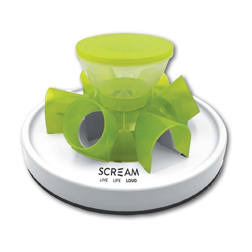Scream Interactive Cat Tunnel Feeder Loud Green