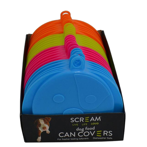 Scream Dog Food Can Cover Dishwasher Safe Assorted Single