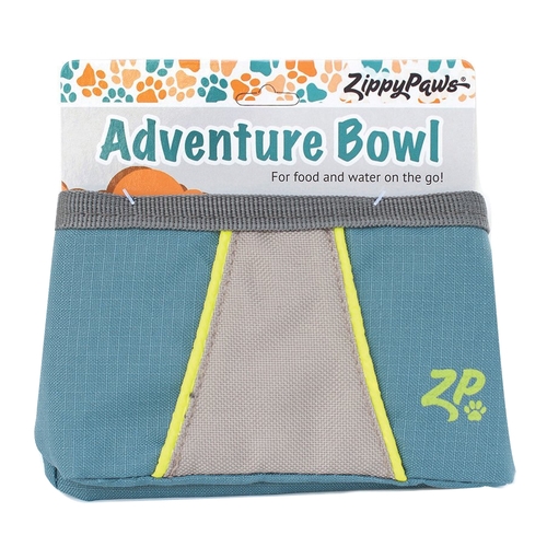 Zippy Paws Adventure Travel Foldable Bowl for Dogs Forest Green 650ml
