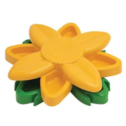 Zippy Paws Smarty Paws Puzzler Interactive Sunflower Feeder for Dogs