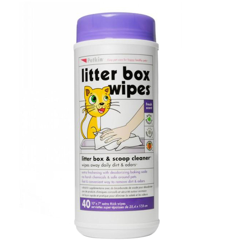 Petkin Litter Box Wipes Litter Box & Scoop Cleaner 40 Pack