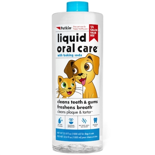 Petkin Liquid Oral Care Freshen Breath with Baking Soda for Dogs & Cats 1L
