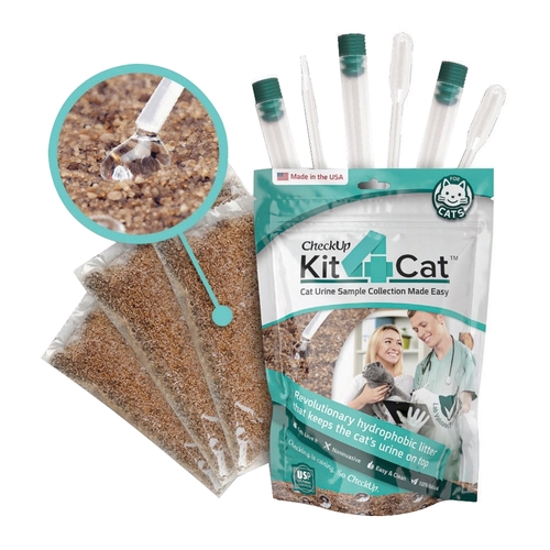 CheckUp Kit4Cat Hydrophobic Litter Urine Sample Collection Kit for Cats 3 x 300g