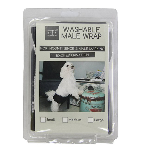 Zeez Washable Diaper Male Wrap for Incontinence & Male Marking Small