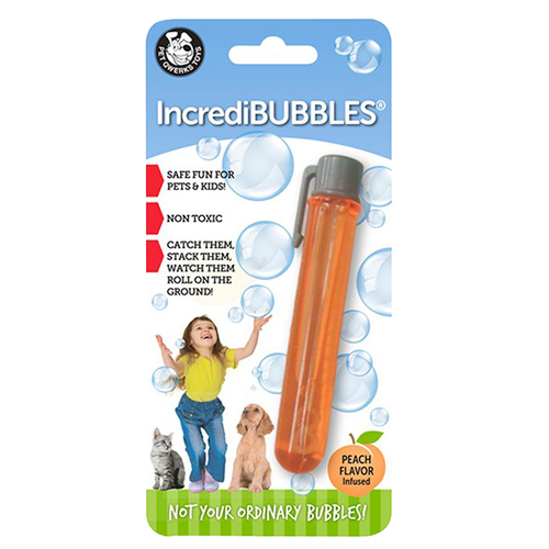 Pet Qwerks Incredibubbles Infused Bubbles Dog Toy Peach Flavour
