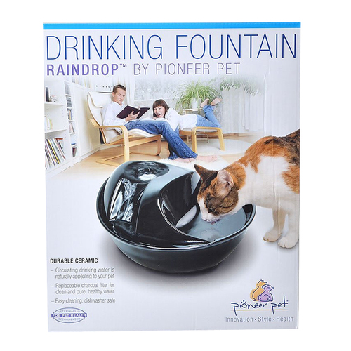 Pioneer Pet Ceramic Pet Fountain Raindrop Style 1.77L