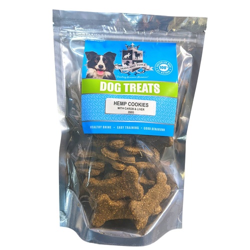 Huds & Toke Hemp Cookies with Carob & Liver Natural Dog Treats 350g