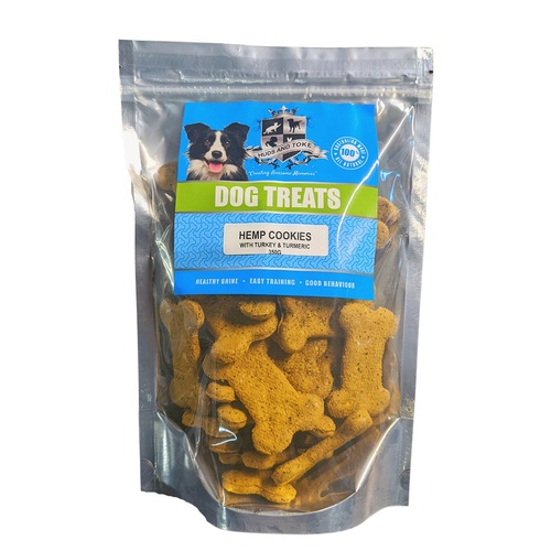 Huds & Toke Hemp Cookies with Turkey & Turmeric Natural Dog Treats 350g