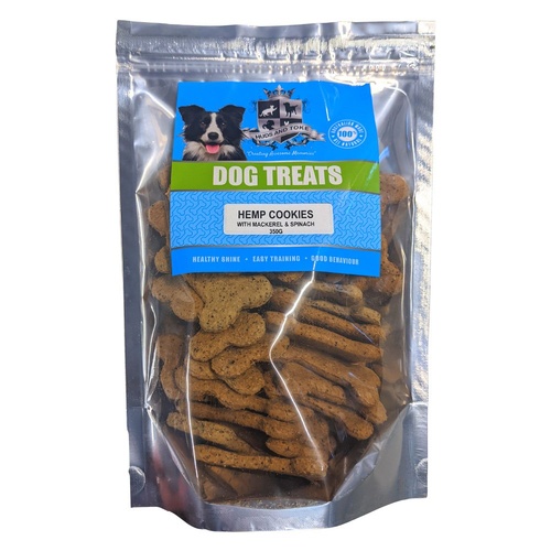 Huds & Toke Hemp Cookies with Mackerel & Spinach Natural Dog Treats 350g